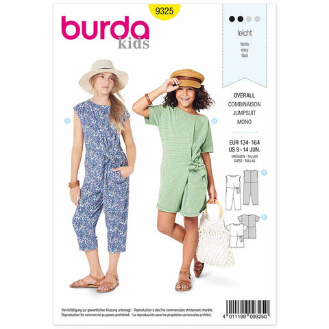 Pattern, Burda, 9325, Child Jumpsuit