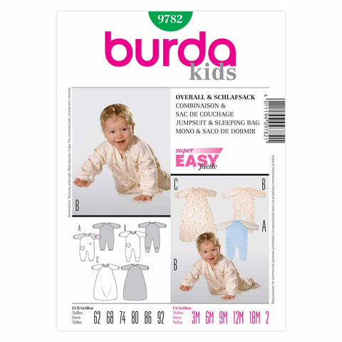 Pattern, Burda, 9782, Jumpsuit & Sleeping Bag