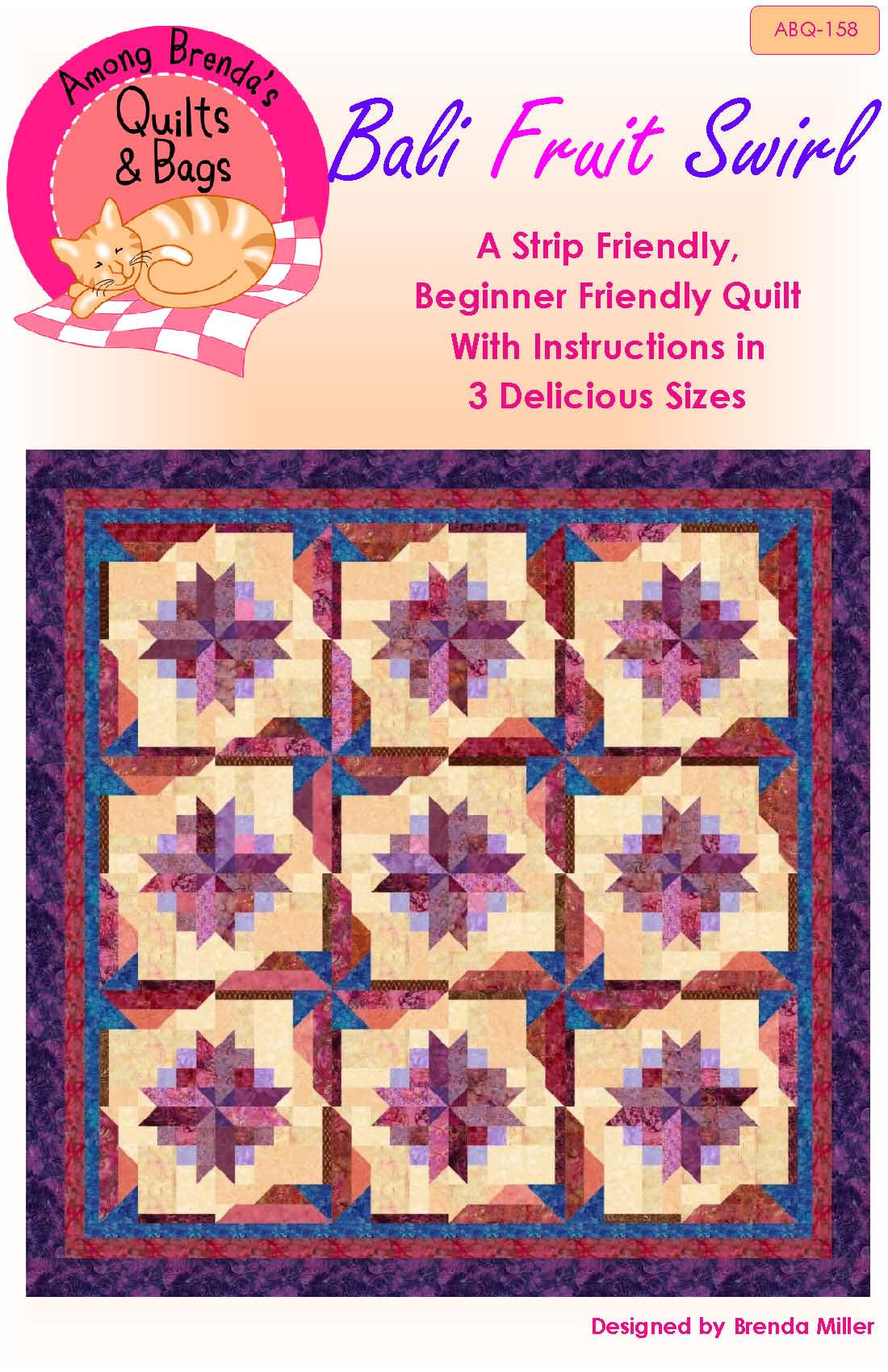 Pattern, ABQ, Bali Fruit Swirl, multi-sized