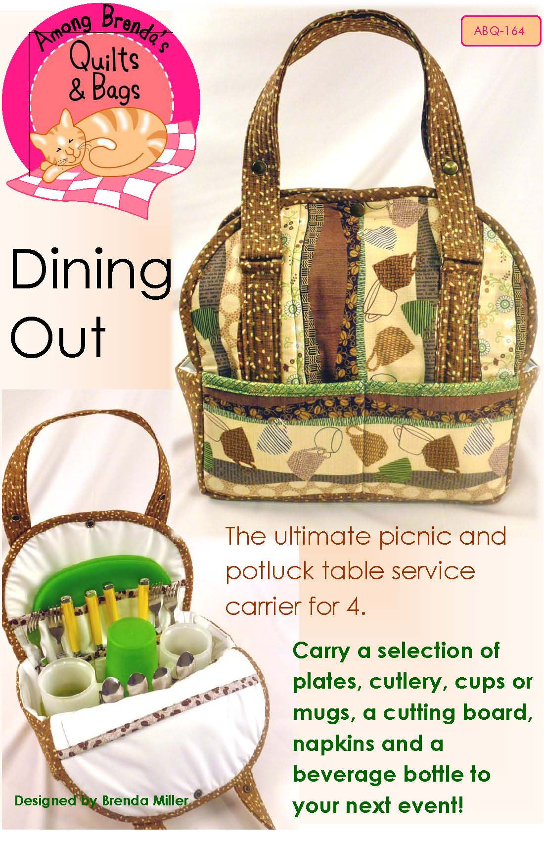 Pattern, ABQ, Dining Out, Table Service Carrier for Picnics