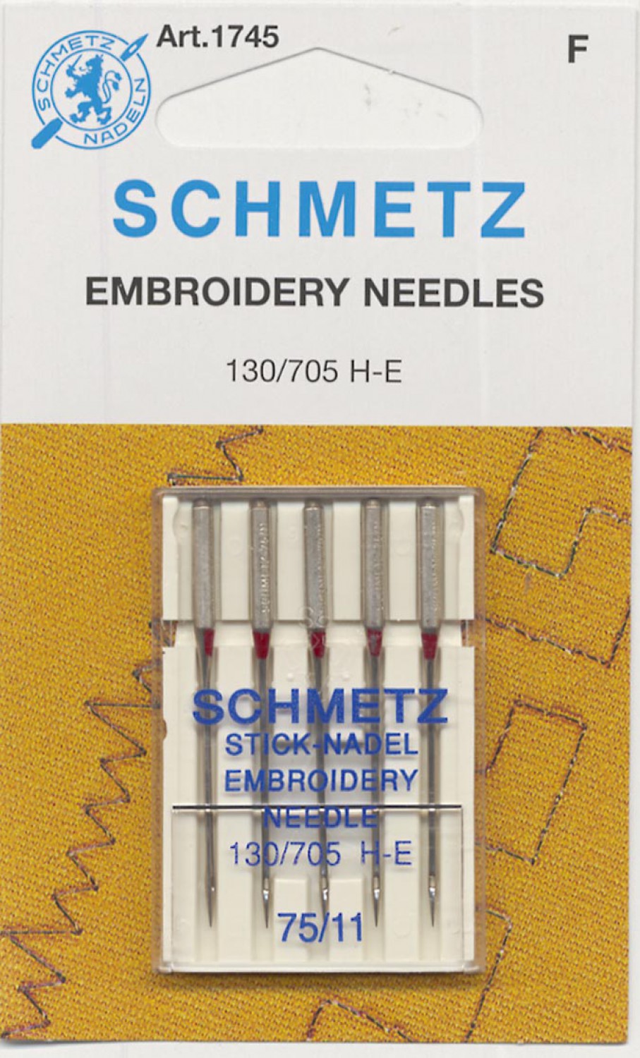 Schmetz Embroidery Machine Needle Size 11/75 1745