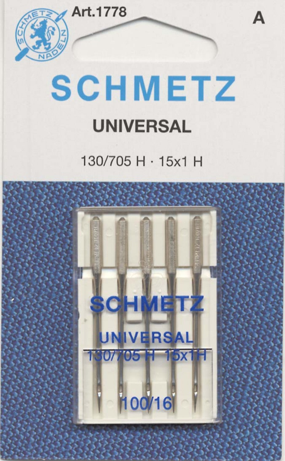 Machine Sewing Needle, Universal 100/16 1778