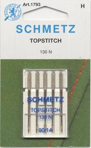 Schmetz Machine Needle Top Stitch 5ct, Size 90/14 # 1793