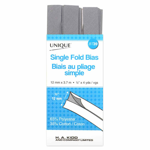 Single Fold Bias Tape, Assorted Colors 13mm x 3.7m