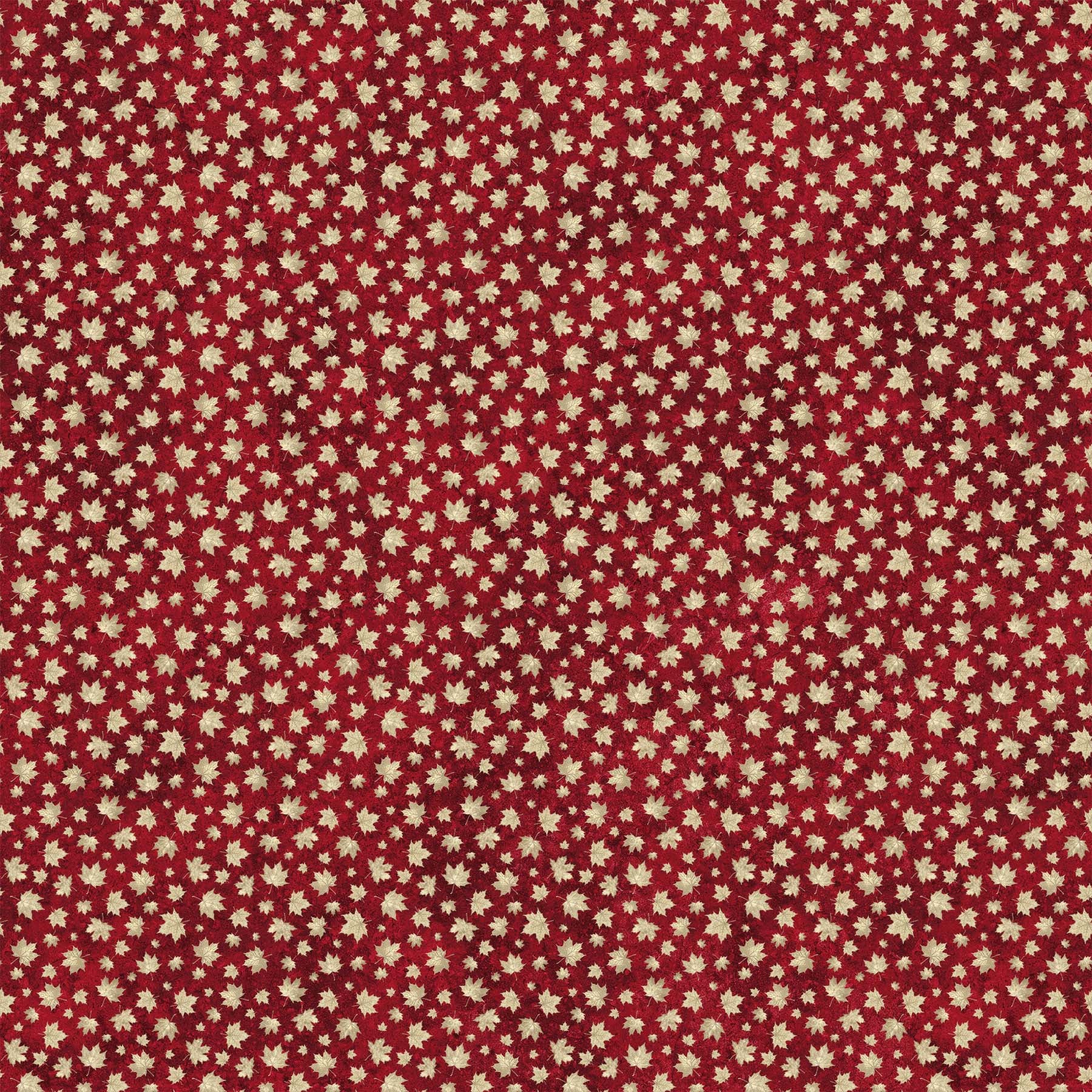 Fabric, Oh Canada, Red Beige, Mini Leaf 24270-24