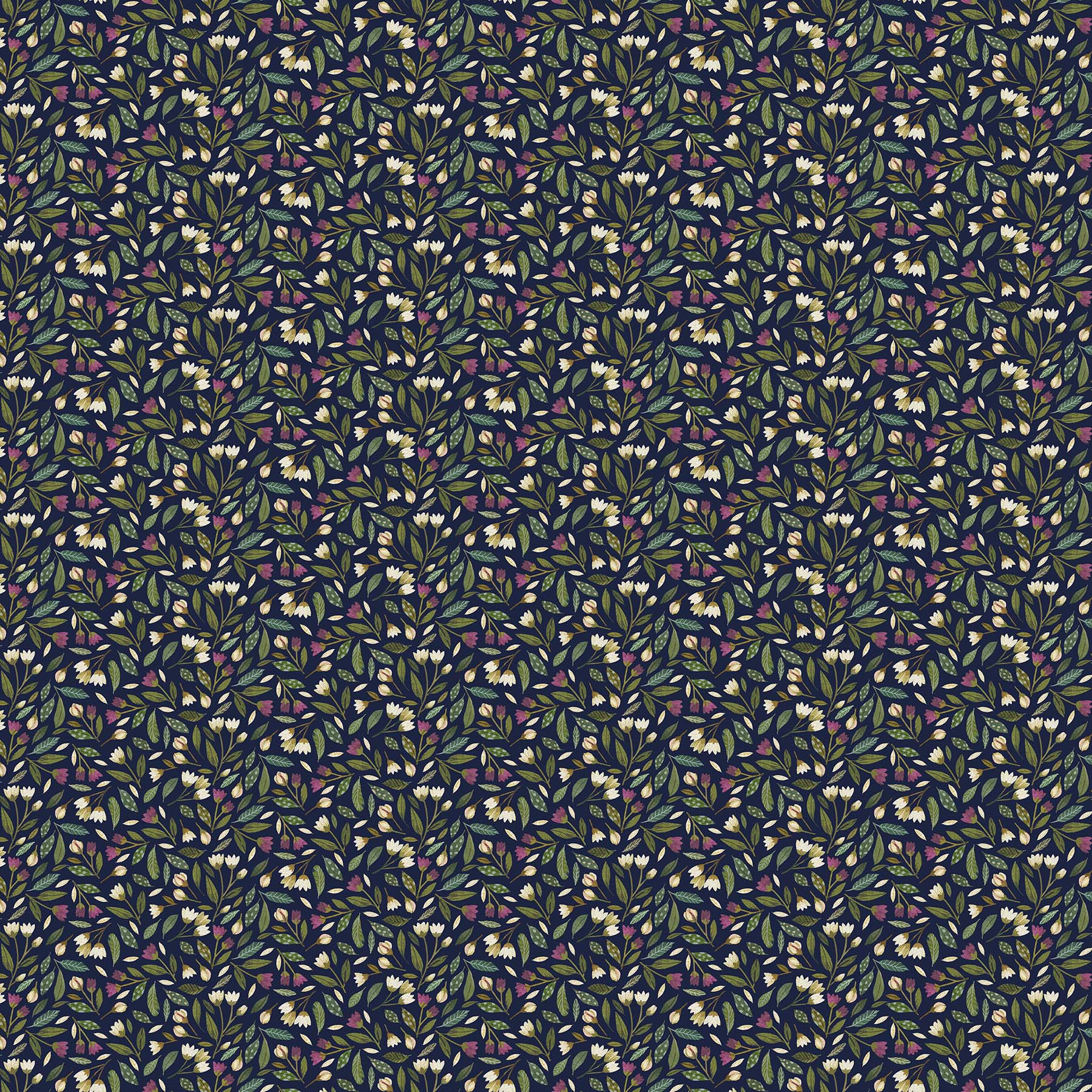 Fabric, Avalon, Navy Mini Floral 24850-49