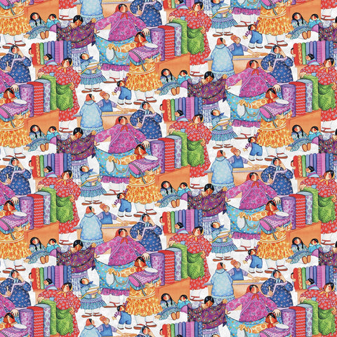 Fabric, Quilts and Kuspuks White Multi 25204-10