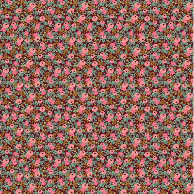 Fabric, Garden Party by Rifle Paper Co. Burgundy Metallic 301080-9