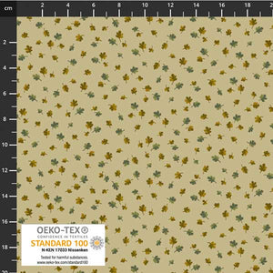 Fabric, Tiny Delight, Cream Background, Leaves ,  4514-246