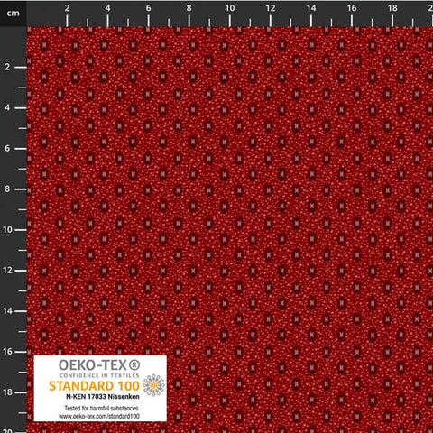 Fabric, Tiny Delight, Red Mini Dot Background/Red Dot motif, 4514-255