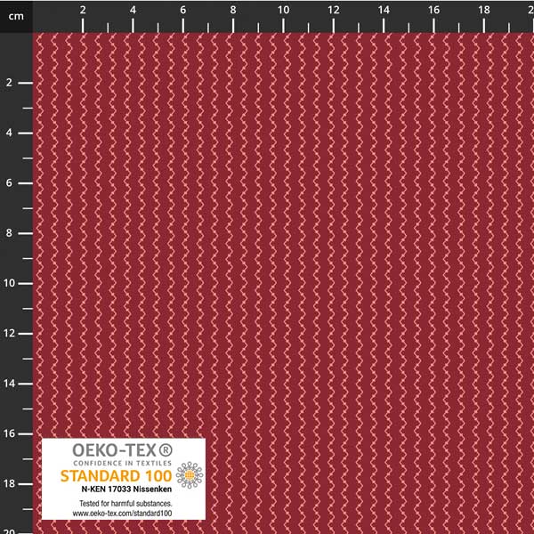 Fabric, Tiny Delight, Red Squiggle Stripe, 4514-259