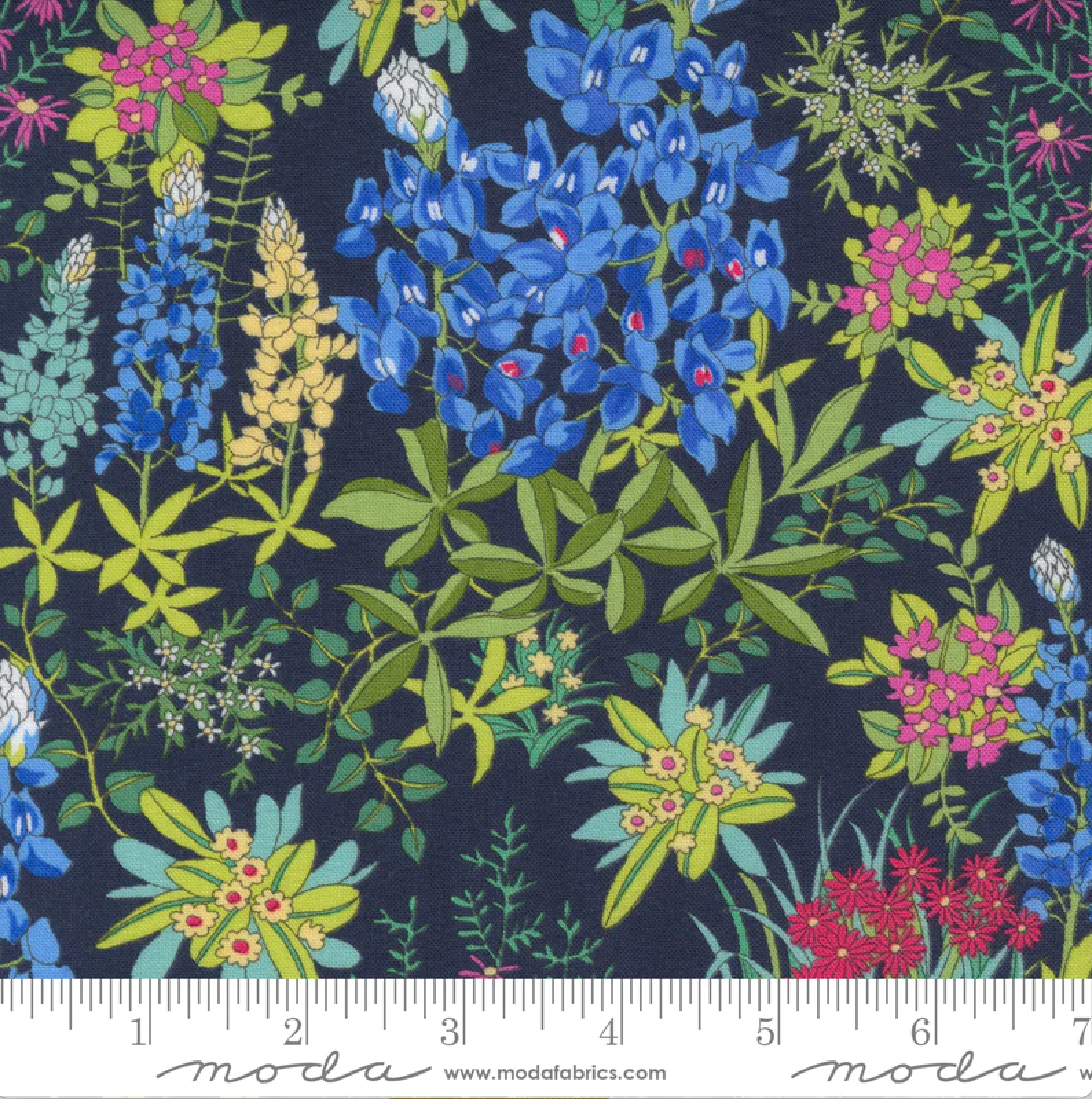 Fabric, Wildflowers, Indigo 533620-19