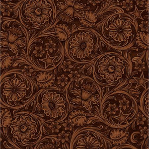 Fabric, Cowgirl Spirit, Tooled Leather look 5935802