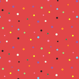 Fabric, Beige Zootopia, Red Dot 626E-RED