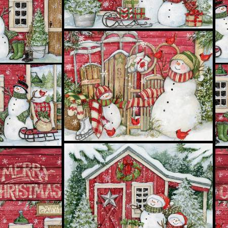 Fabric, Christmas, Santa's Lodge 74377A620715
