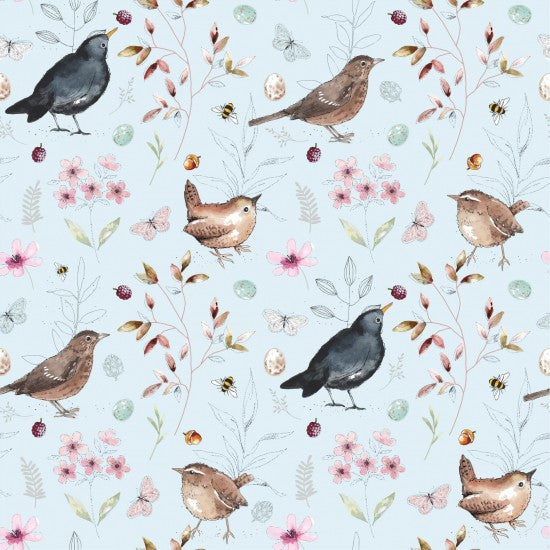 Fabric, Birdsong Bluebirds, 81050 Col. 2