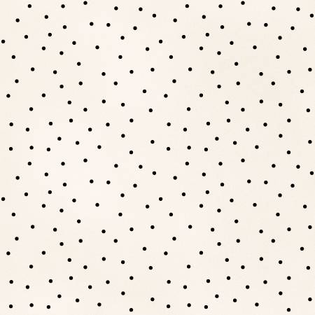 Fabric, Natural/Black Basic Scattered Dots, Beautiful Basics Collection 8119M-EJ