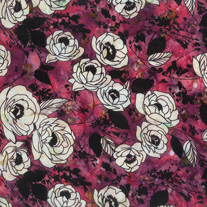Fabric, Soft Touch Rayon Dark Red Rose 82121-25