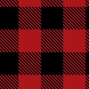 Fabric, Fleece, Black/Red Buffalo Plaid # 8331-V-1