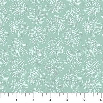 Fabric, Sea Botanica, Teal Sand Dollar Urchin Texture 90245-64