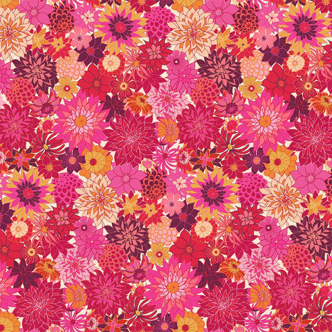 Fabric, Happiness Red Multi Packed Floral 90592-26