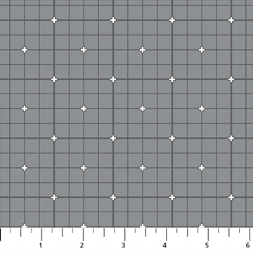 Fabric, Serenity Basics, Grid, Gray 92011-94