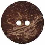 Button, 2", 51mm 2-Hole Button, Brown 9800160