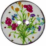 Button, 1 5/16", 34mm 2 Hole Button Multi Floral 9801570