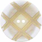 Button, 1 5/16", 34mm 2-Hole Button, White/Gold 9802010