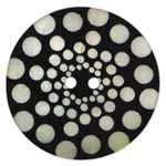 Button, 1 5/16", 34mm 2-Hole Button, Black/White 9802481