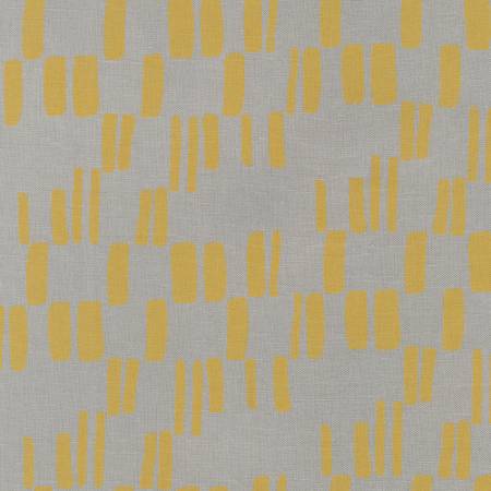 Fabric, Linen, Quarry Trail Pewter/Yellow 19811-183