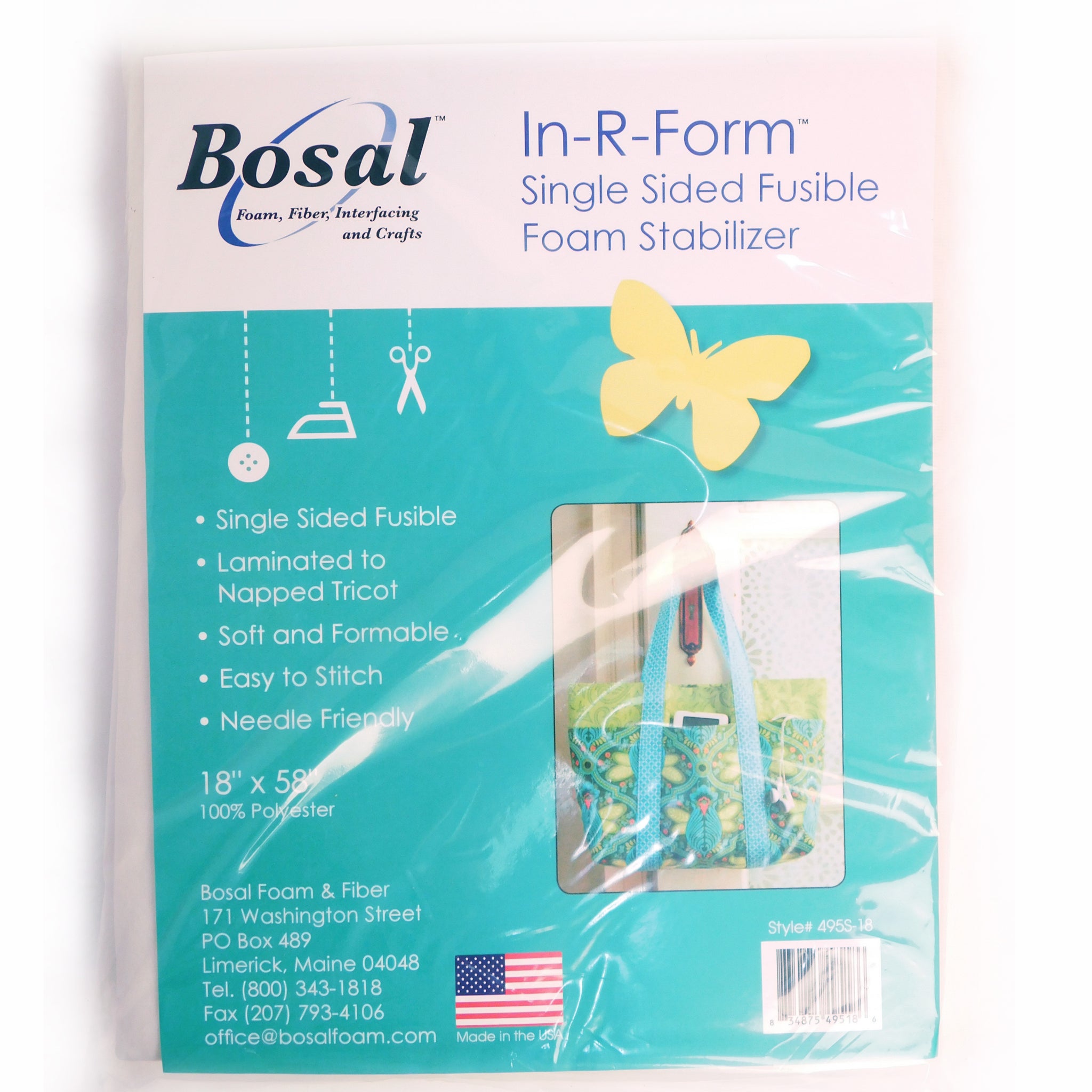 Bosal In-R-Form Single Sided Fusible Foam Stabilizer, 18" x 58"