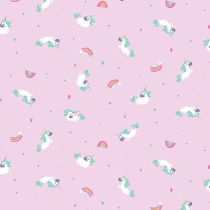 Fabric, Unicorn Kingdom Toss Pink C10471R PINK