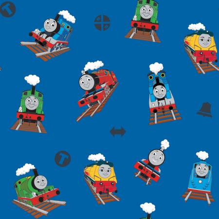Fabric, Thomas and Friends All Aboard, Blue Main C11000R-BLUE