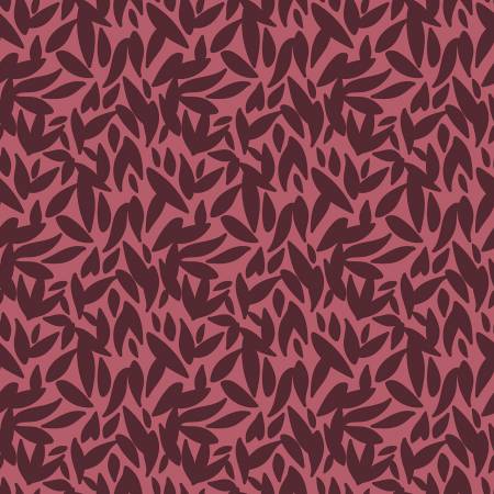 Fabric, Rose Sonnet Dusk Leaves C11293R-Rose