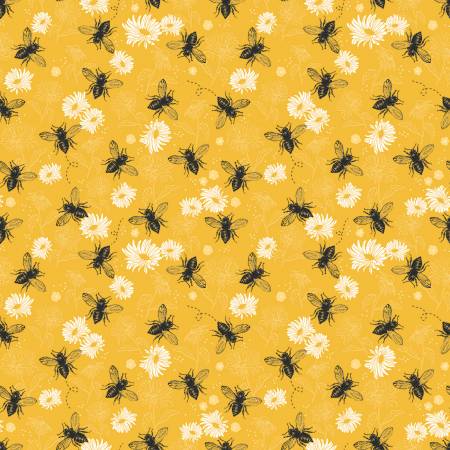 Fabric, Honey Bee,  Daisy Flrl C11702R-DAISY
