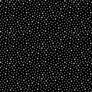 Fabric, Inked Scattered Stars C8732 BLACK