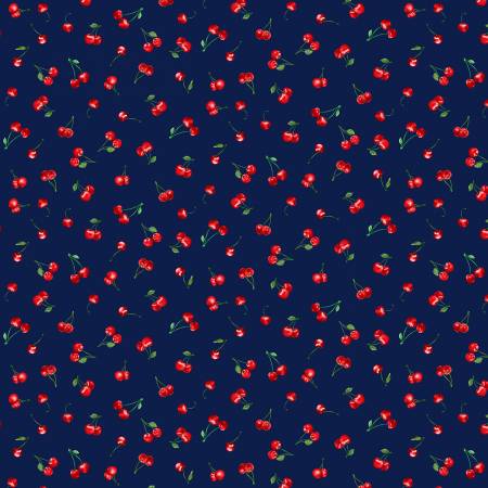 Fabric, Cherry Pie Tiny Navy    CD1543-NAVY