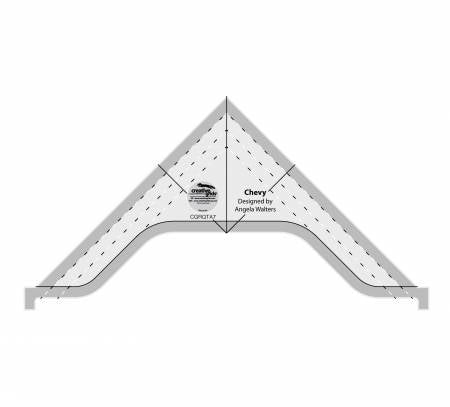 Free Motion Machine Quilting Ruler - Chevy, High Shank by Angela Walters