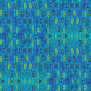 Fabric, Cleo, Turquoise Abstract Bejeweled CM1886-TURQUOISE