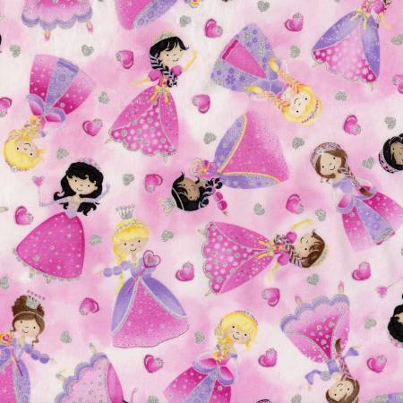 Fabric, Pink Princess with Metallic Highlights CM8234-PNK