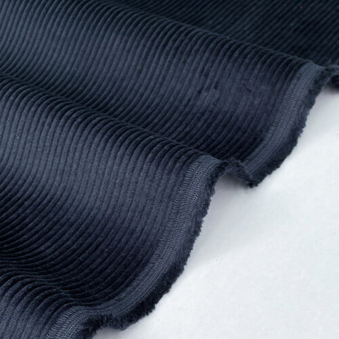 Fabric, Corduroy, 8 wale stretch,  Indigo