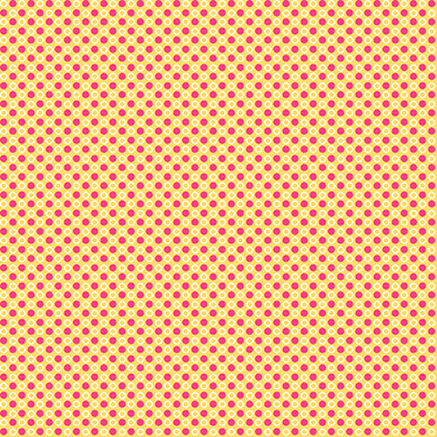 Fabric, Cutie Tootie Yellow w. Pink Dot 1495-42