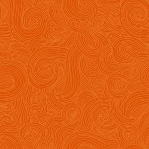 Fabric, Orange Swirl Just Colour E60-1351