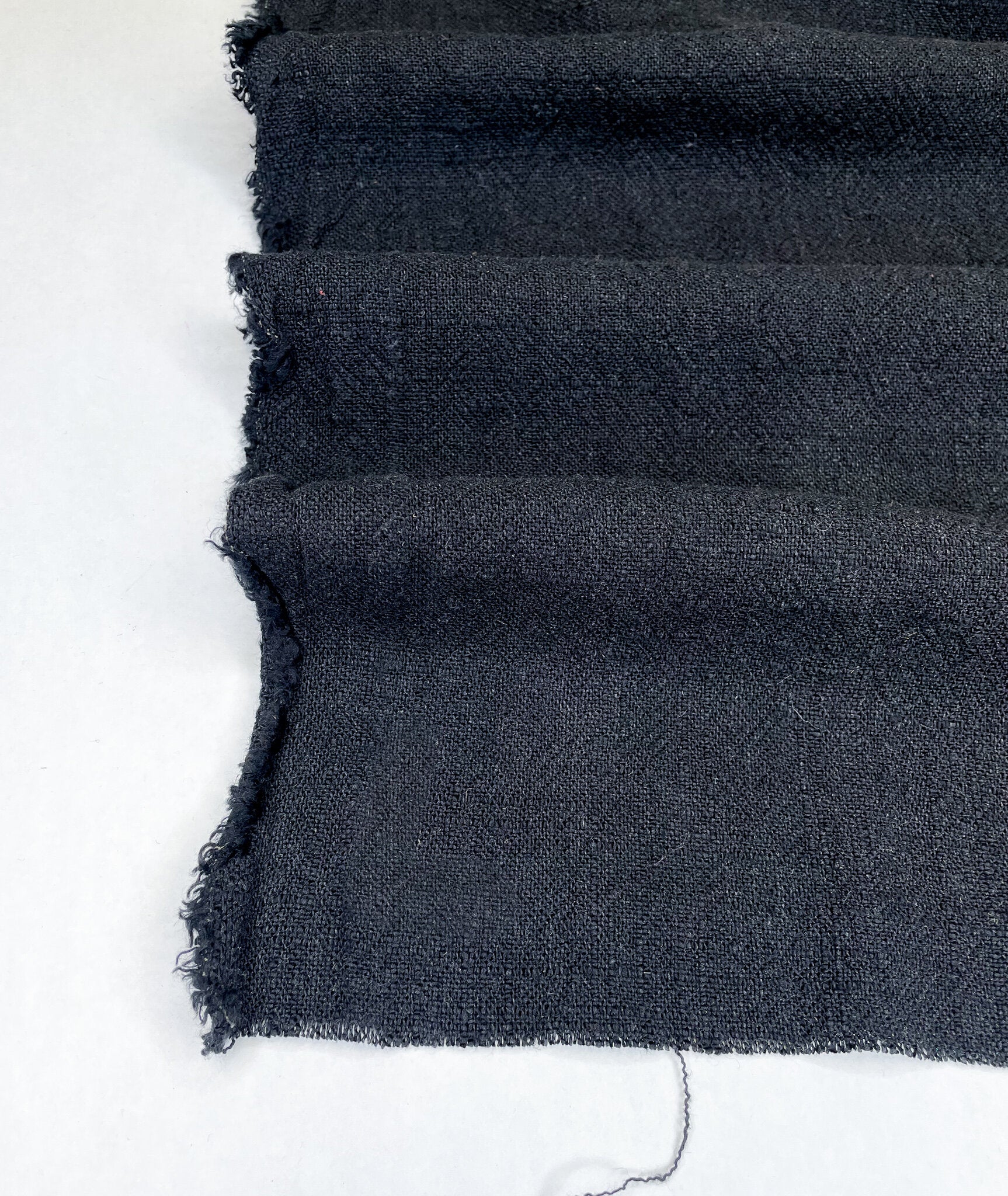 Fabric, Linen Jacquard, Echo Viscose Linen Blend Black