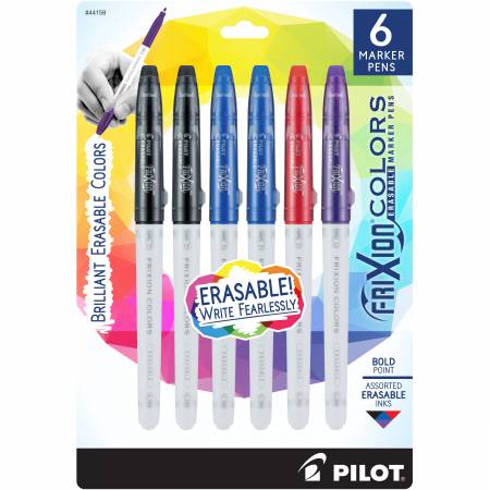 Frixion Color Marker, 6 pack