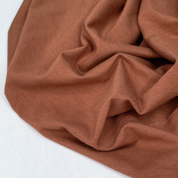 Fabric, Knit Hudson Cotton /TENCEL / Spandex Blend - Copper
