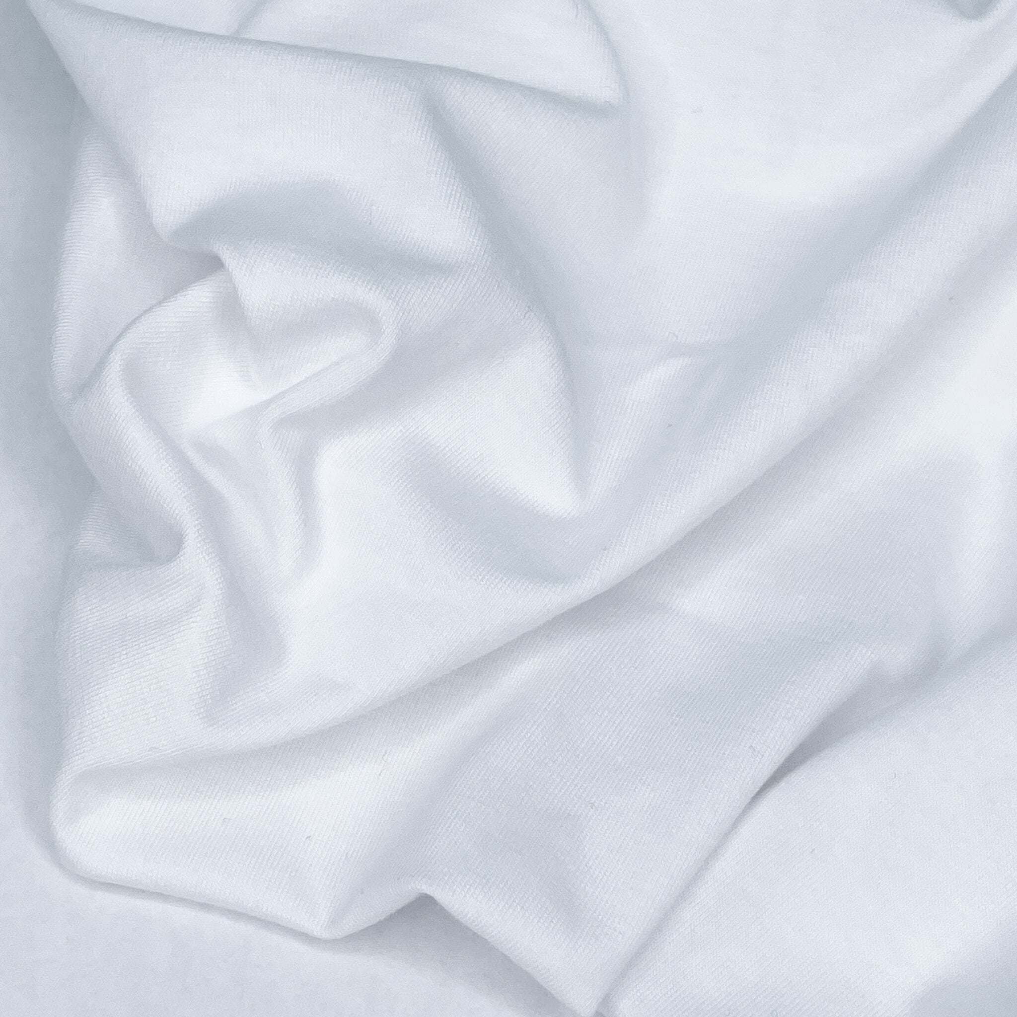 Fabric, Knit Hudson Cotton /TENCEL / Spandex Blend - White