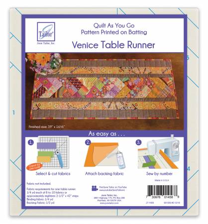 Quilt As You Go Table Runner Venice Pattern
