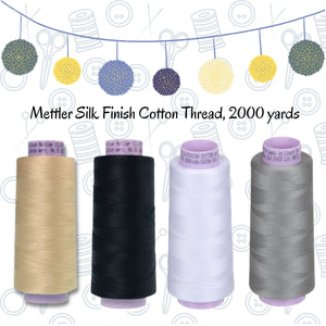 Mettler Silk-Finish Cotton 50 weight thread - 2000 yds